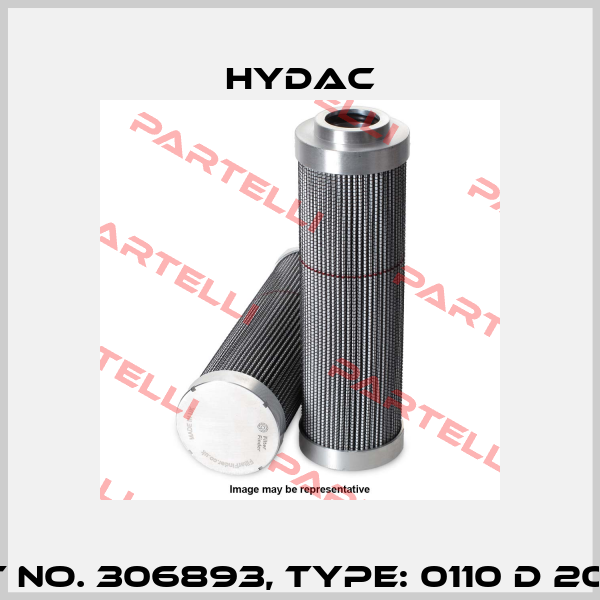 Mat No. 306893, Type: 0110 D 200 W Hydac