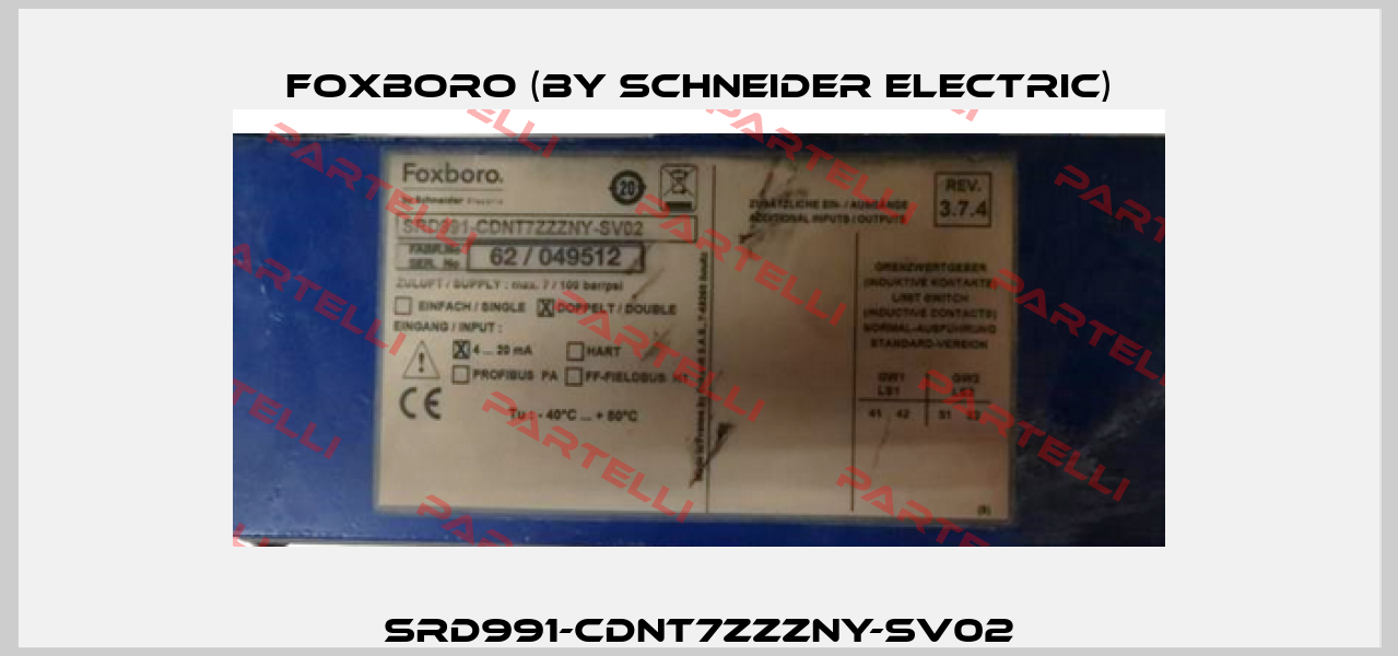 SRD991-CDNT7ZZZNY-SV02 Foxboro (by Schneider Electric)