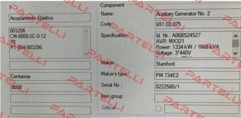 PN: 7600 / 004S-08000-GUEL-031891 CENTAMAX