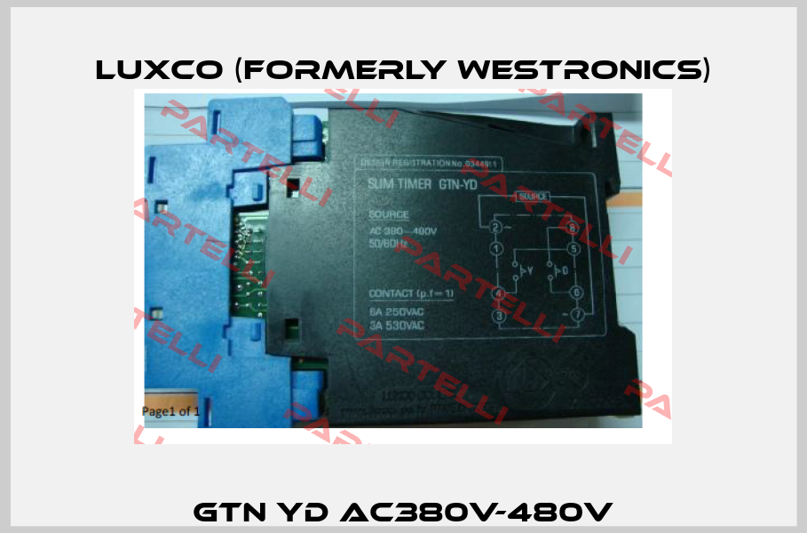 GTN YD AC380V-480V Luxco (formerly Westronics)