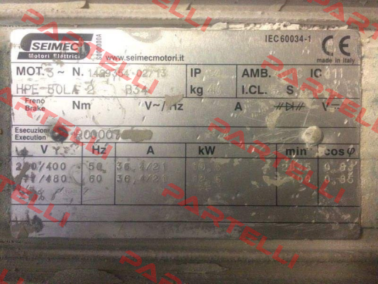 HPE 80 LA 2 230.400-50 B34  Seimec (Rossi)