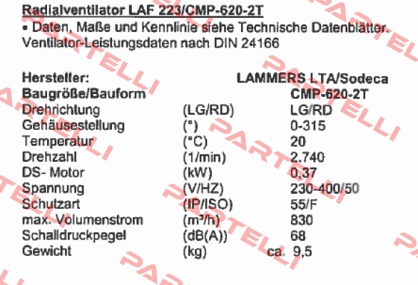 1012558 / CMP-620-2T Sodeca