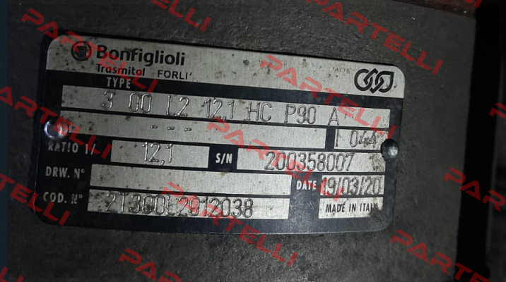 3 00 L2 12.1HC P90 A Bonfiglioli