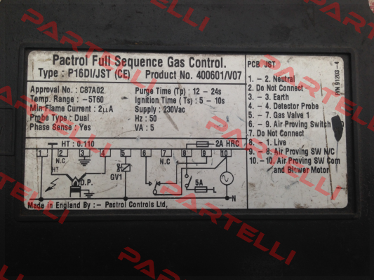 E41-01600-06,  P16 DI,  400601/V07 Pactrol