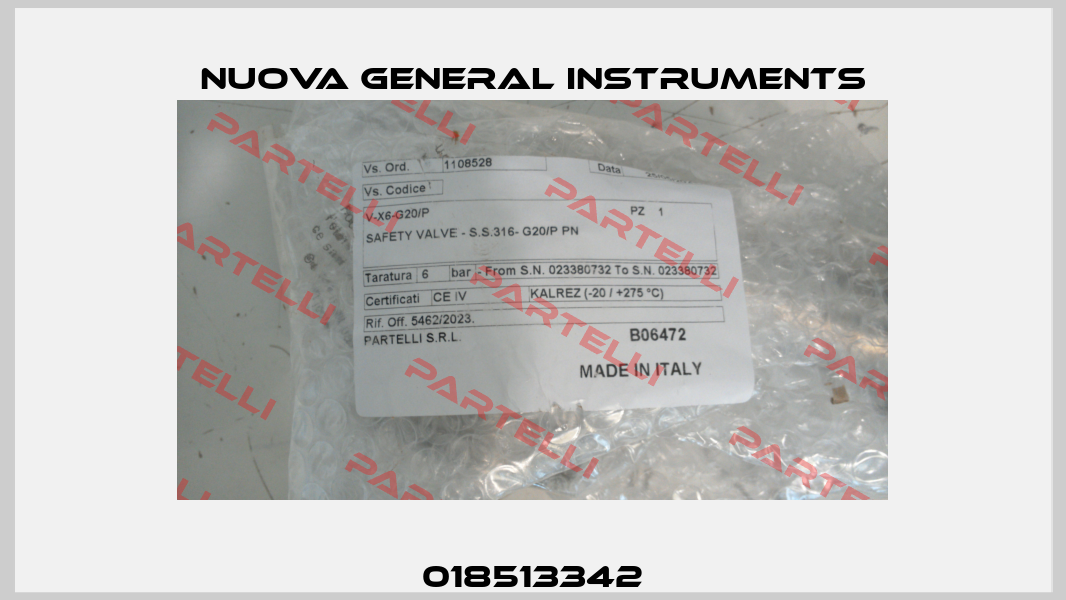 018513342 Nuova General Instruments