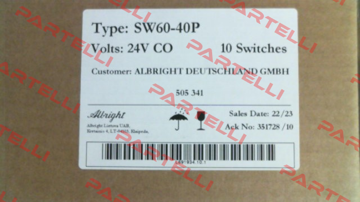 505341 SW 60-40 P 24V CO Albright