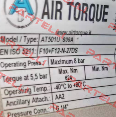 B10- AT501US09AF10+F12 27DS-000 Air Torque