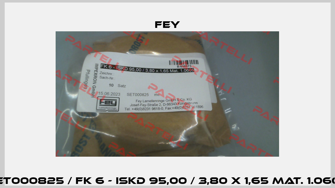SET000825 / FK 6 - ISKD 95,00 / 3,80 x 1,65 Mat. 1.0605 Fey