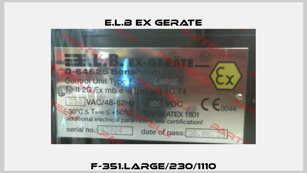 F-351.LARGE/230/1110 E.L.B Ex Gerate
