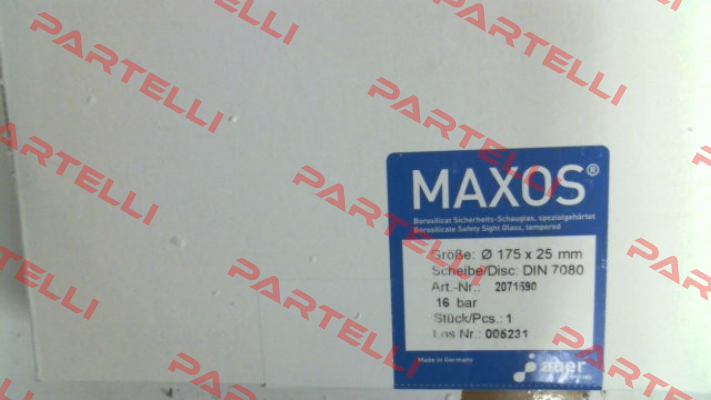 DIN 7080 175 x 25 mm Maxos