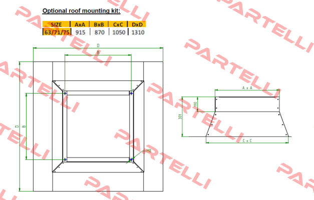 Mounting kit fot FC 756 T  Dynair