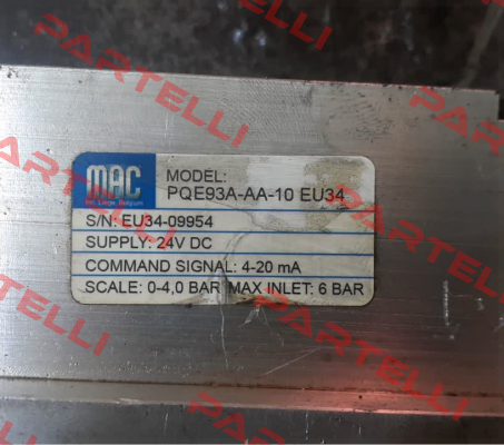 PQE93A-AA-10 EU34 МAC Valves