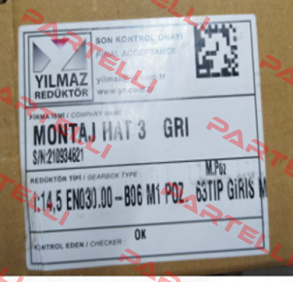 210934821 Yılmaz Redüktör