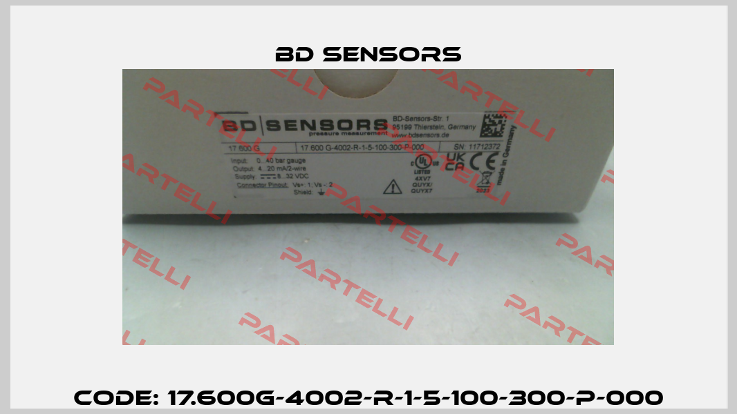 Code: 17.600G-4002-R-1-5-100-300-P-000 Bd Sensors