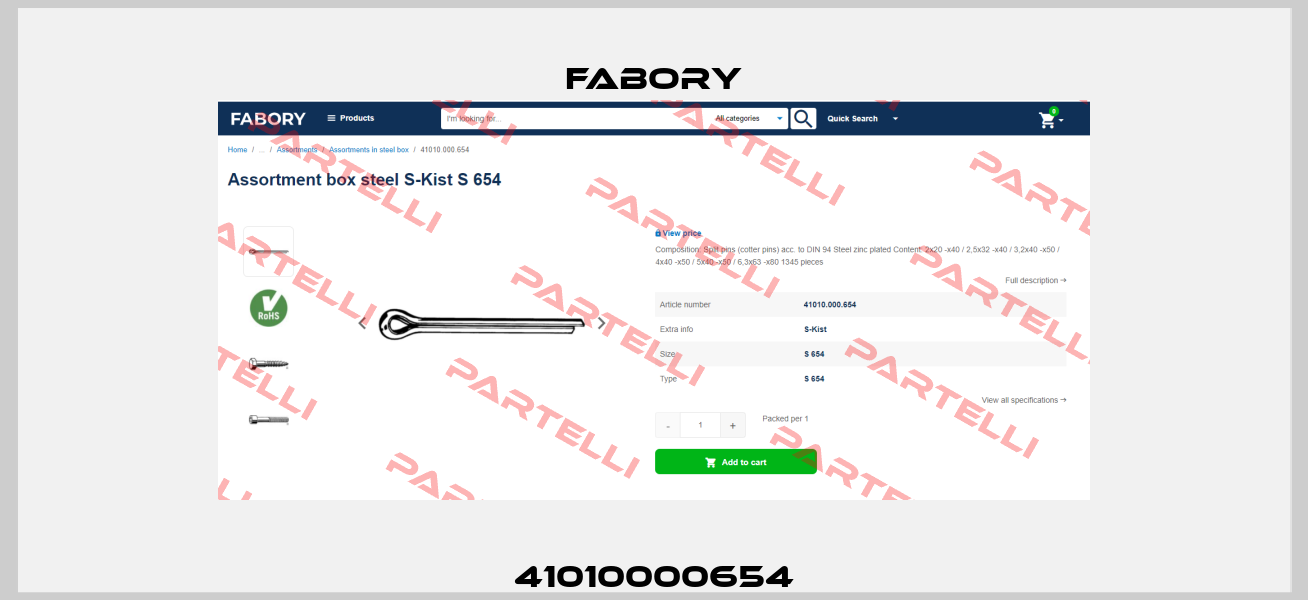 41010000654 Fabory