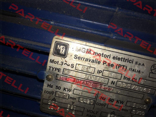 CF 100LB4 obsolete, replaced by BA 100 LB4 M.G.M MOTORI