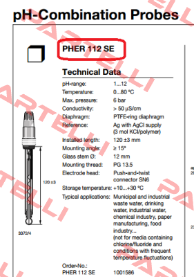 PH -Elektrode PHER-112-SE  ProMinent