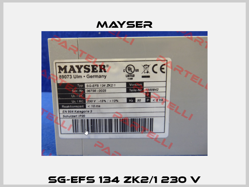 SG-EFS 134 ZK2/1 230 V Mayser