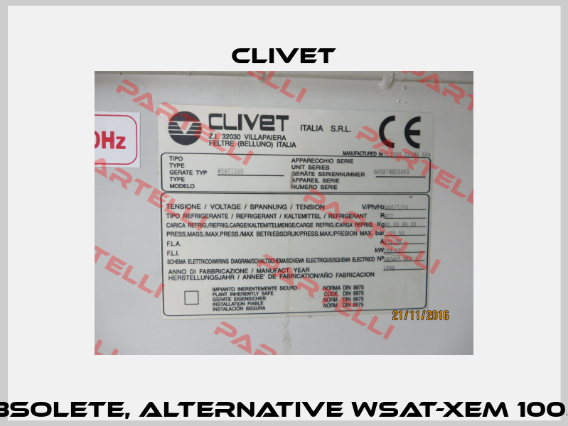 WSAT2260 - obsolete, alternative WSAT-XEM 100.4 Excellence  Clivet
